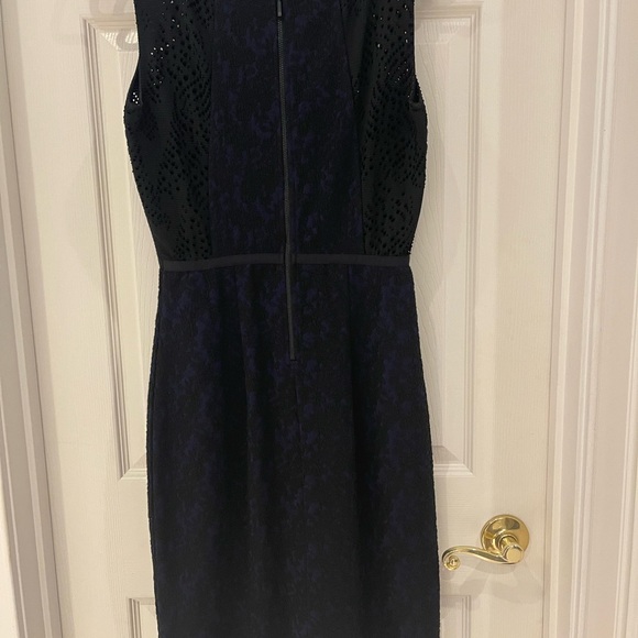 Anthropologie Moulinette Soeurs Larkin Sleeveless Textured Sheath blue black - Picture 3 of 4